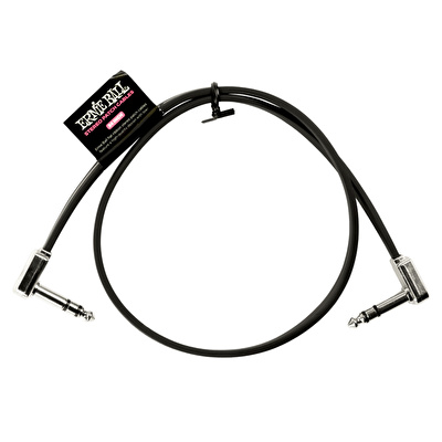 ERNIE BALL 24 Flat Ribbon Stereo 60cm Siyah Patch Kablo